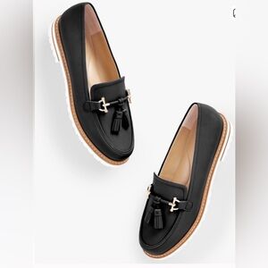 Talbots Laura Genuine Nappa Leather Loafer 8.5 Black